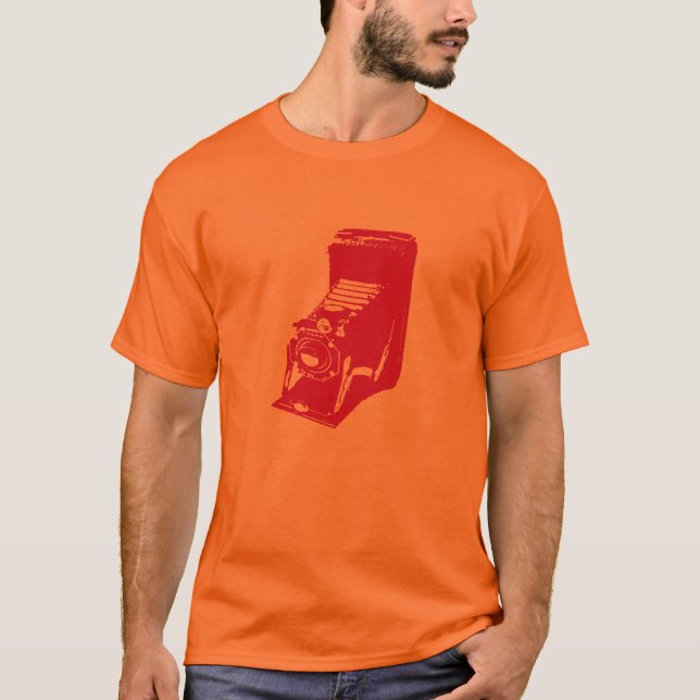 Camiseta la cámara - naranja caliente (Anverso)