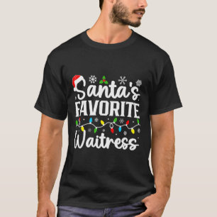 Camiseta La camarera favorita de Santa divertida Navidad fa