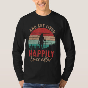 Camiseta La caminata de las mujeres del atardecer retro que