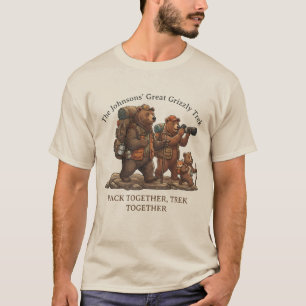 Camiseta La caminata Grizzly - Aventura familiar personaliz