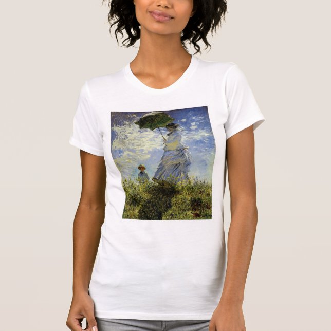 Camiseta La caminata, la dama con una sombrilla (Anverso)