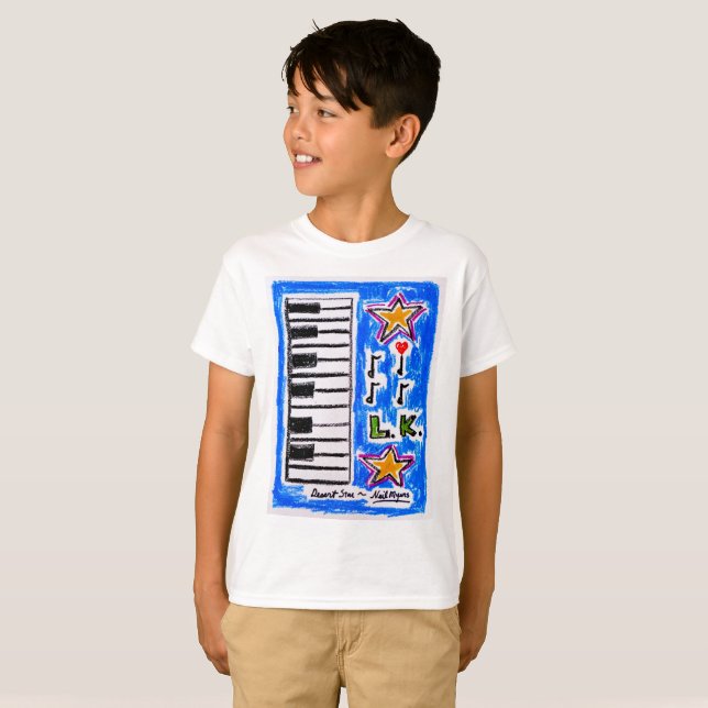 Camiseta La "camisa del piano" para los muchachos de Neil (Anverso completo)