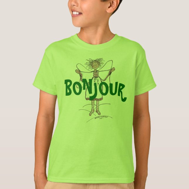 Camiseta La camiseta/Bonjour del niño (Anverso)