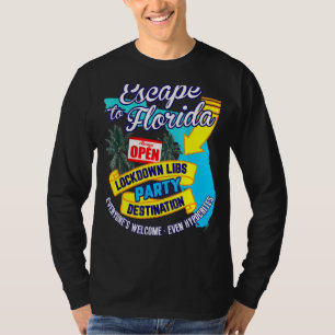 Camiseta La Campaña Ron Desantis Escape A Florida Locdown L