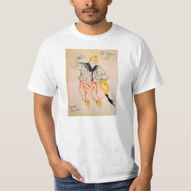 Camiseta La canción de los marineros por Toulouse-Lautrec (Anverso)