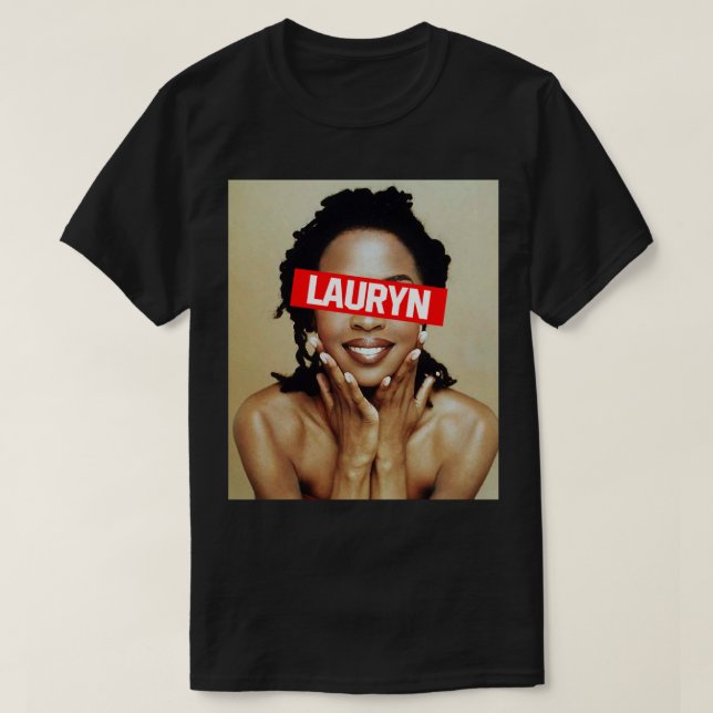 Camiseta La cantante de música retro Lauryn Songwriter Hil  (Diseño del anverso)