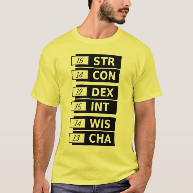 Camiseta La capacidad de la fantasía del RPG anota el STR (Anverso)