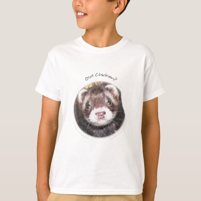 Camiseta ¿La cara de Ferret tiene pollo? (Anverso)