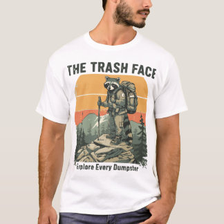 Camiseta La Cara de la Basura - Mapache Divertido de Sender