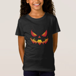 Camiseta La cara de la calabaza de Halloween espumosa en el
