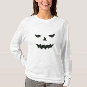 Camiseta La cara de la calabaza espumosa del mal Jack O' La