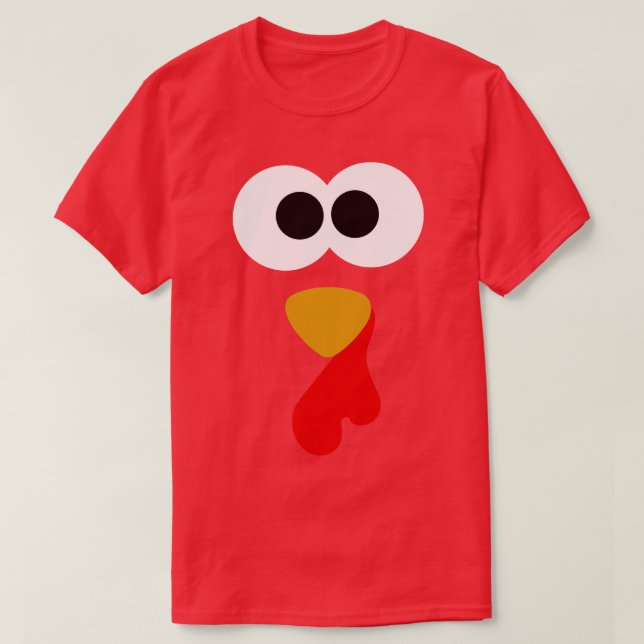 Camiseta La cara de la Turquía del Día de Acción de Gracias (Diseño del anverso)