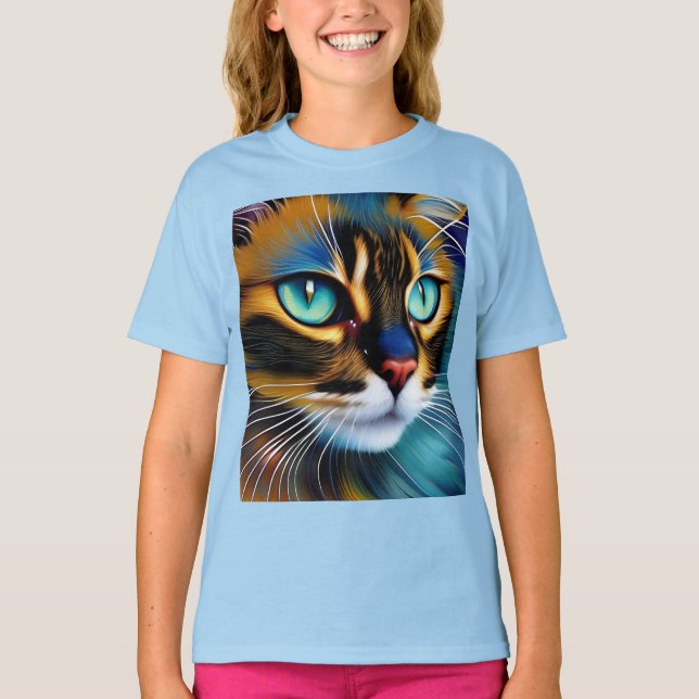 Camiseta La cara de un lindo Lynx punto Siamese (Anverso)