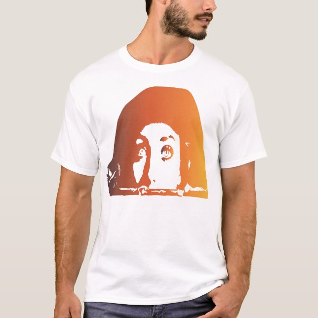 Camiseta La cara de una mujer asomando la cara (Anverso)