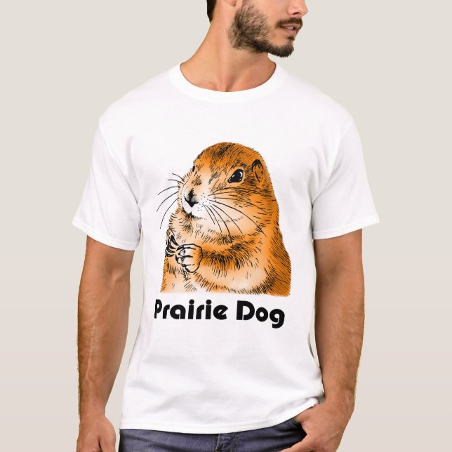 Camiseta la cara del perro de las praderas (Anverso)