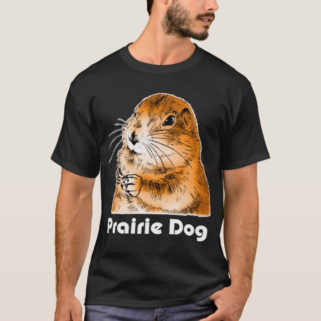 Camiseta la cara del perro de las praderas (2) (Anverso)