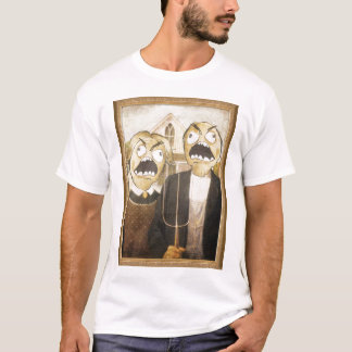 Camiseta La cara Meme de la rabia hace frente a la pintura