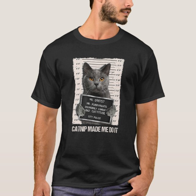 Camiseta La Cárcel de Gatos Malos Me Hizo Hacerlo Prisioner (Anverso)