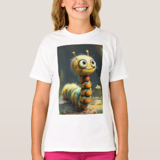 Camiseta La caricatura de Caterpillar presenta un logotipo 