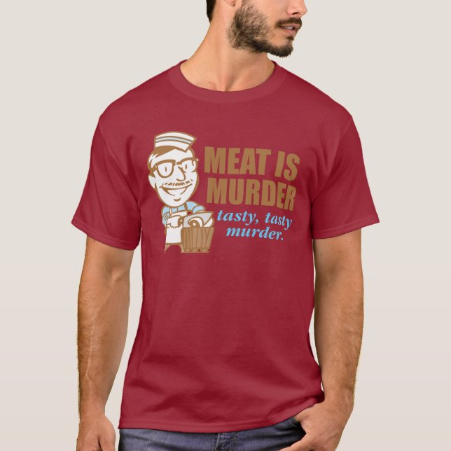 Camiseta La carne es asesinato (Anverso)
