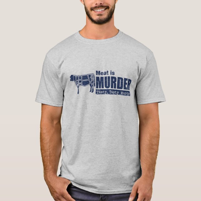 Camiseta La carne es asesinato (Anverso)