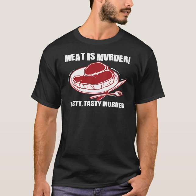 Camiseta La carne es asesinato (Anverso)