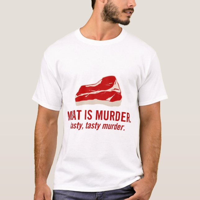 Camiseta La carne es asesinato, asesinato repugnante (Anverso)