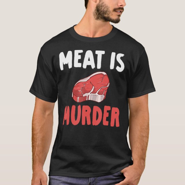Camiseta La carne es el asesinato Veggie Vegan (Anverso)