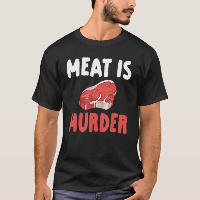 Camiseta La carne es el asesinato Veggie Vegan (Anverso)