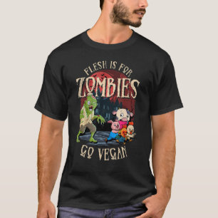 Camiseta La Carne Es Para Zombies Go Vegan Halloween 1