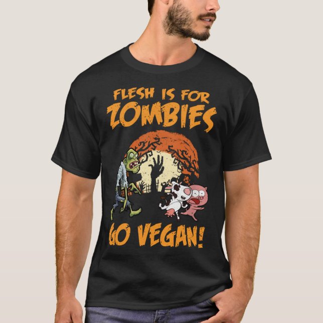 Camiseta La Carne Es Para Zombies Ir Vegan Funny Coste De H (Anverso)