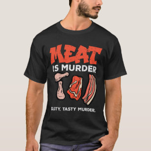 Camiseta La Carne Es Sabrosa Bbq Barbecue Divertido Hombres