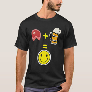 Camiseta La carne y la cerveza me hacen feliz carne