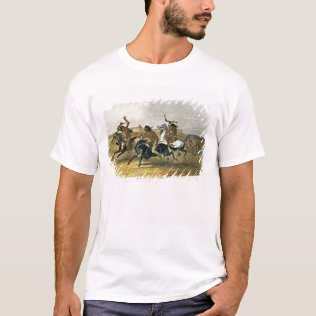 Camiseta La carrera de caballos de los indios de Siux (Anverso)