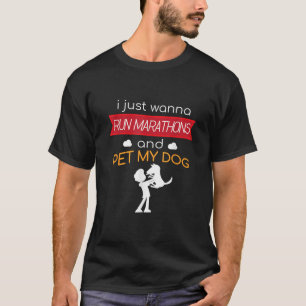 Camiseta La carrera de maratón y Mascota "Mi perro corredor