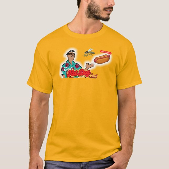 Camiseta La carrera de perros calientes de Retro (Anverso)