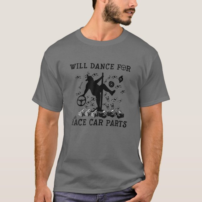Camiseta La Carreras De Los Hombres En Pista Sucia Bailará  (Anverso)