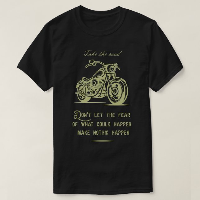 Camiseta La carretera, un diseño de moto. (Diseño del anverso)