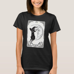 Camiseta La carta de la luna Tarot espeluznante Crescen de 