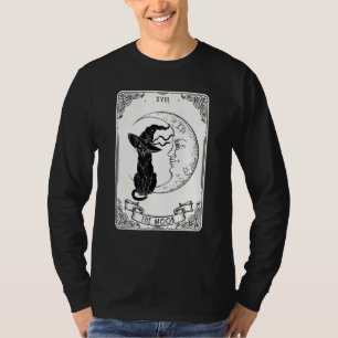 Camiseta La carta de la luna Tarot espeluznante Crescen de