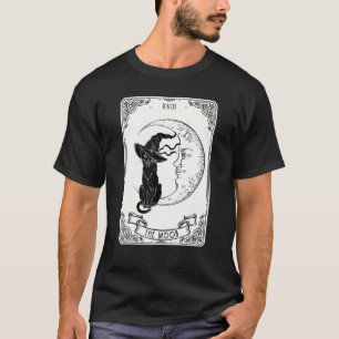 Camiseta La carta de la luna Tarot espeluznante Crescen de 