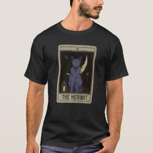 Camiseta La Carta de Tarot Arcana del Gato Ermitaño Mística
