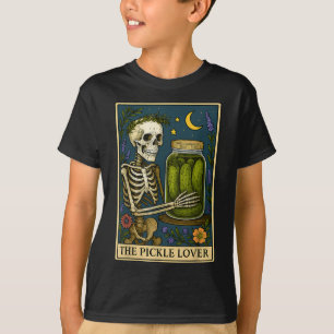 Camiseta La Carta de Tarot del Amante del Pepino Esqueleto