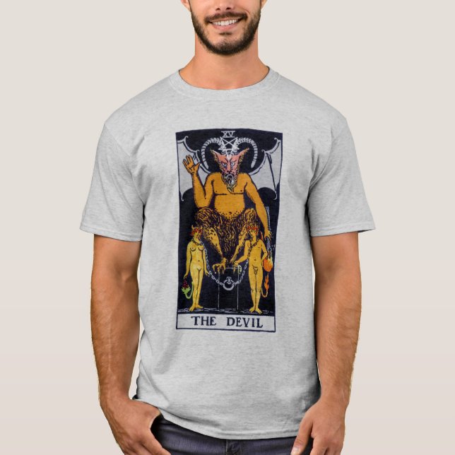 Camiseta La carta de tarot del diablo (Anverso)