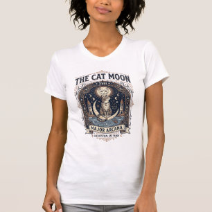 Camiseta La Carta de Tarot del Gato Luna Gato Mayor Arcana