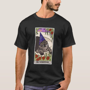 Camiseta La carta de tarot del mago, gato divertido, amante