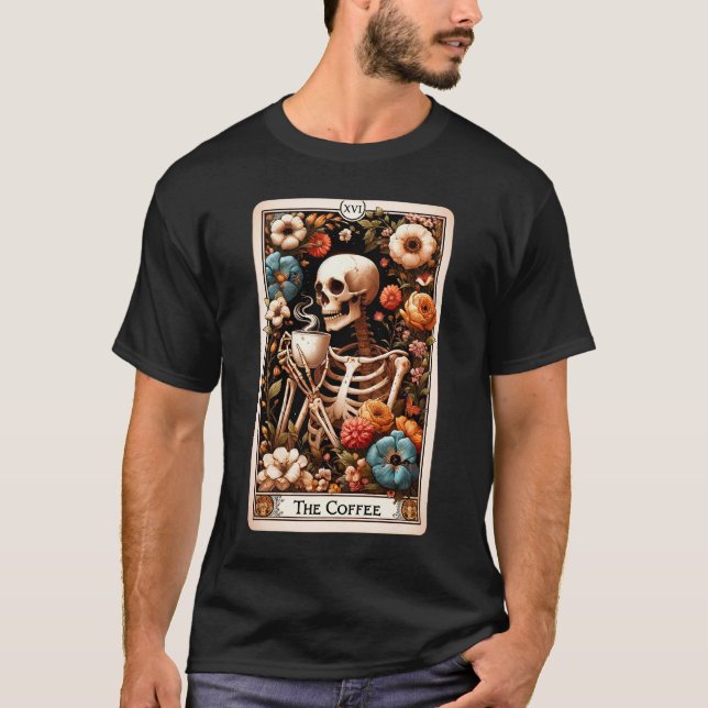 Camiseta La carta del café Tarot Gótico estético Boho gótic (Anverso)