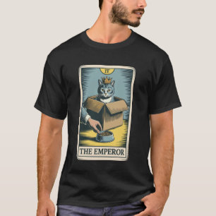 Camiseta La carta del Emperador Tarot Gato En Tazón De Comi