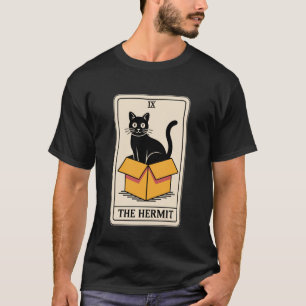 Camiseta La carta del ermitaño del tarot Amante de los gato