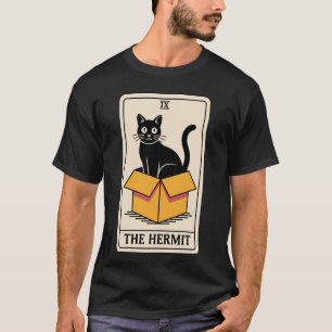 Camiseta La carta del ermitaño Tarot Gato místico en caja G